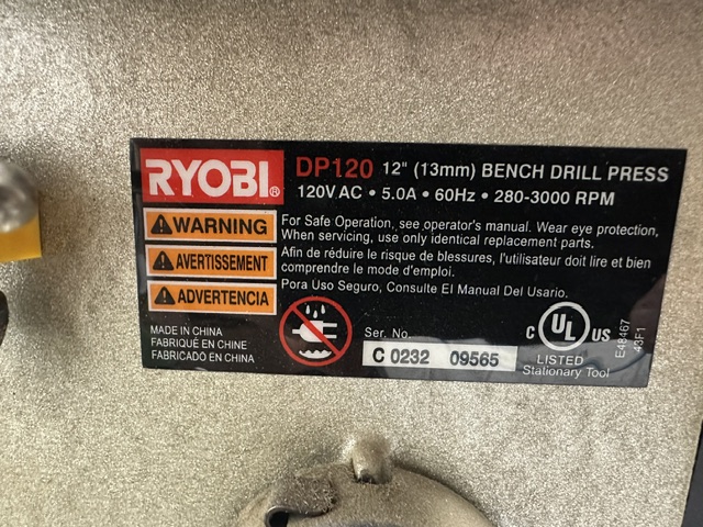 Ryobi 12″ Drill press